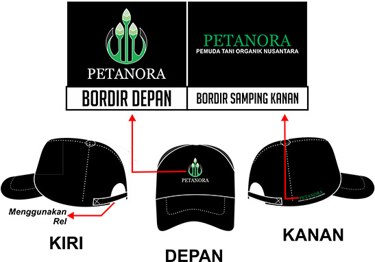 Desain Topi Perusahaan Petanora