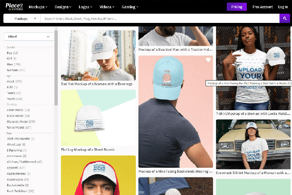 Placeit Hats Mockups